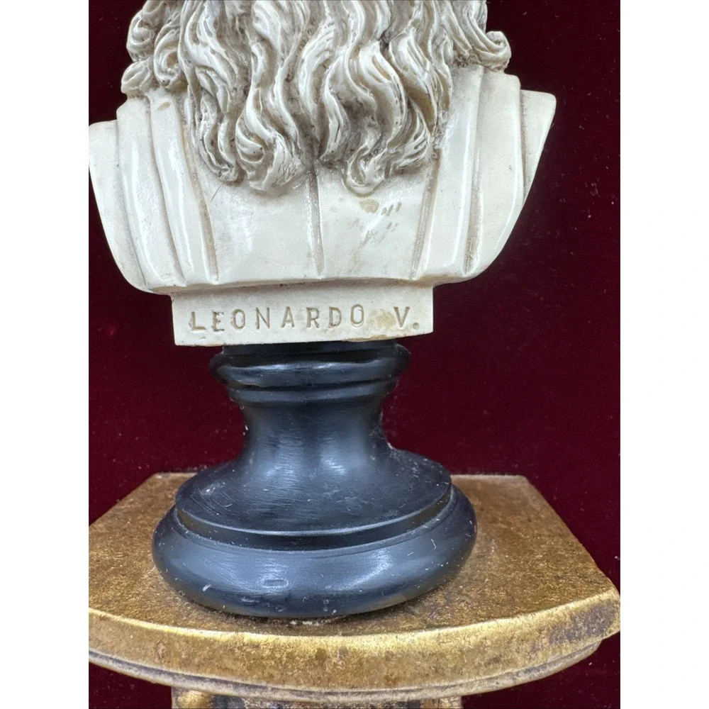 Leonardo Figurine Sculptor G. Ruggeri Made In Italy Wall Sconce Frame 19x13" - Picture 3 of 10